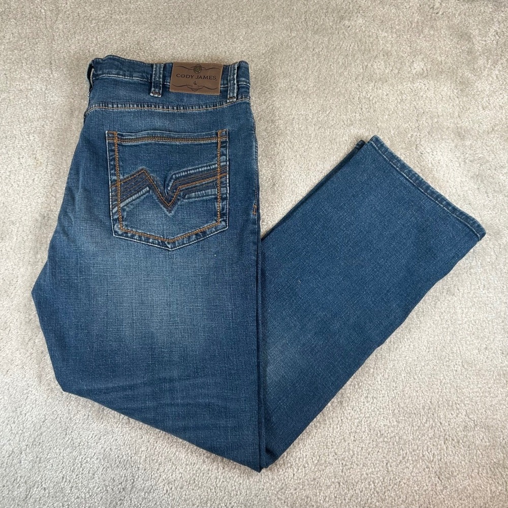 Cody James Straight Leg Jeans Men 40x32 Blue Medium Wash Stretch Denim CJH021J34